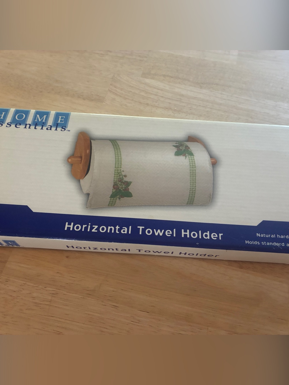 Home Essentials Natural Wood Horizontal Towel Holder
